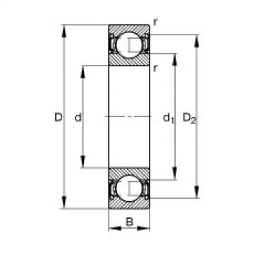 roulements 6218-2RSR FAG