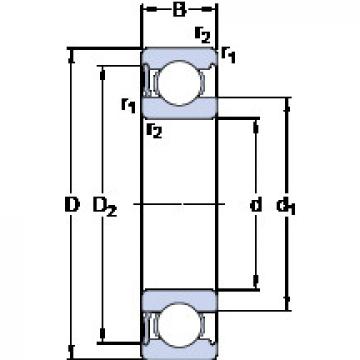 roulements 6014-RS1 SKF