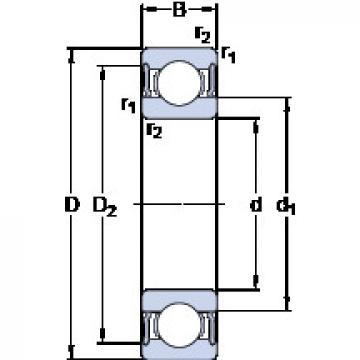 roulements 61828-2RS1 SKF