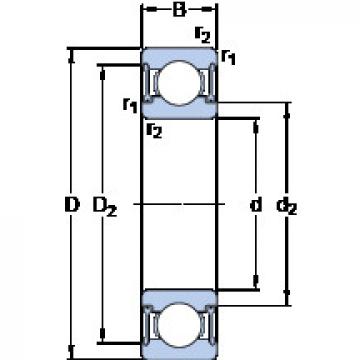 roulements W 61800-2RZ SKF