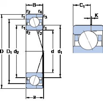 roulements 7008 ACD/P4AH SKF