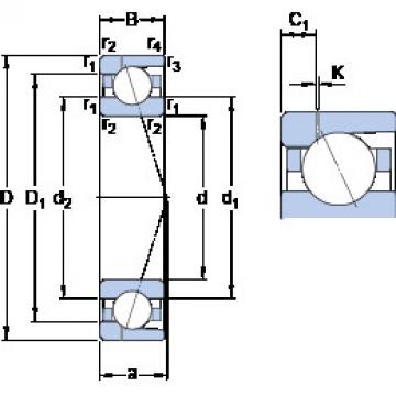 roulements 7011 ACD/P4AH1 SKF