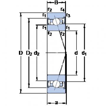 roulements S7017 ACB/P4A SKF