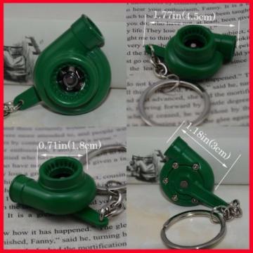 Spinning Turbo Charger Keychain Car Turbine Sleeve Bearing Chain Keyring Keyfob