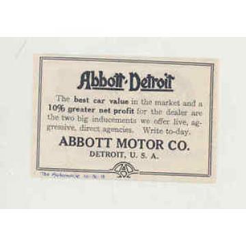 1914 Abbott Detroit Auto Ad S.R.O. Ball Bearing Marburg Brothers Toronto ma0329