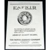 1917 OLD MAGAZINE PRINT AD, FAFNIR, MOTOR CAR BALL BEARINGS, ENDURANCE QUALITY!