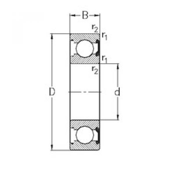 roulements 6014-2RSR NKE #1 image