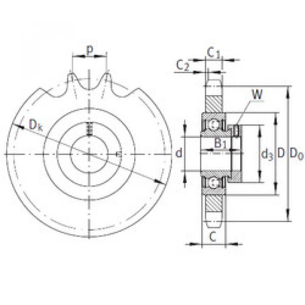 roulements KSR20-B0-08-10-18-15 INA #1 image