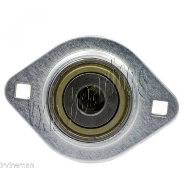 FHSPFLZ205-25mm Bearing Flange Pressed Steel 2 Bolt 25mm Ball Bearings Rolling #2 image