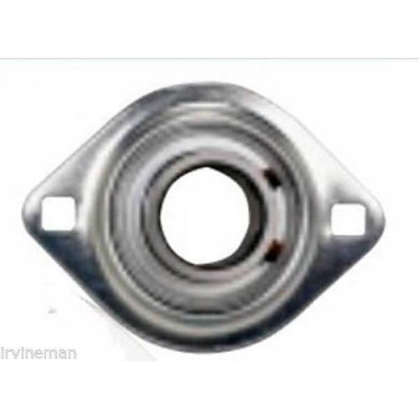 FHPFLZ202-15mm Bearing Flange Pressed Steel 2 Bolt 15mm Ball Bearings Rolling #2 image