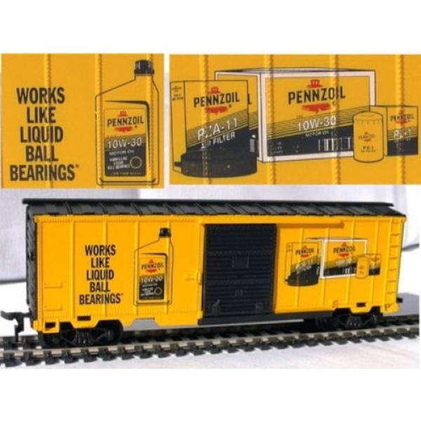 HO SCALE MODEL POWER PENNZOIL OIL WORKS LIKE LIQUID BALL BEARINGS BOX CAR #4 image